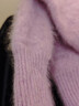 羊绒羊毛衫女26新款圆领拉毛拉绒柔软毛衣纯色无缝一体针织衫 初荷粉 均码 实拍图