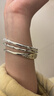 周大生新年礼物足银手镯S990实心开口银手镯繁花生日礼物送女友约31±1g 实拍图
