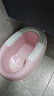 世纪宝贝（babyhood）婴儿洗屁屁神器 宝宝坐浴盆洗屁股盆 儿童洗PP盆加厚PVC垫 130粉 实拍图