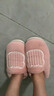 京东京造家居包脚棉拖鞋轻简毛绒保暖包跟棉拖鞋女款 花簇粉40-41 JZ-3222 实拍图