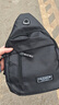 【运动胸包】跑步包男休闲斜挎包手机包防泼水健身包男女通用 黑色 实拍图