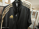 阿迪达斯（adidas）运动套装男秋冬跑步运动套装防风夹克直筒裤两件套 黑金 XL 实拍图