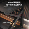 皆客电脑桌台式电竞桌子双人游戏桌椅家用办公桌书桌工作台学习写字桌 单人推荐-【黑碳纤维+黑架】-120*60 实拍图
