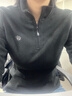 探拓（TECTOP）抓绒衣 保暖抓绒衣立领半开衫抓绒衣 034  女款黑色 M 实拍图