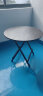 京挚折叠桌子折叠餐桌麻将桌家用户外简易便携式手提桌 JZ-233折叠圆桌黑木纹 实拍图