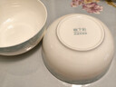 红牡丹景德镇骨瓷碗盘餐具家用陶瓷碗具轻奢米饭碗具釉下彩碗筷喝汤大碗 云锦万里7英寸面碗1个 实拍图