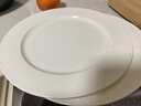 松发瓷器好韵纯白暗纹系列碗盘釉下彩碗具家用陶瓷碗碟餐具碗盘碟组合 好韵10英寸平盘 实拍图