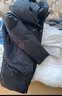 雪中飞秋冬新款时尚休闲舒适廓形男士“H”版型印花立领连帽羽绒服男 黑色|8056 2XL /185/104A 实拍图