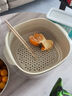 美厨（MAXCOOK）洗菜篮沥水篮 塑料双层洗菜盆盆筛盆子滤水篮 1盆1筛灰白MCPJ7729 实拍图