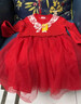 巴拉巴拉童装女童连衣裙网纱公主裙拼接红色新年拜年服女童裙 实拍图