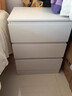 五斗柜实木储物柜客厅靠墙一体收纳柜卧室简约现代床尾置物柜斗柜 【三层三抽*加厚板材】暖白色60CM;组装 实拍图