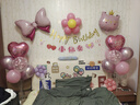 多美忆生日场景布置女孩生日气球儿童道具氛围装饰快乐桌飘装扮粉色套餐 实拍图