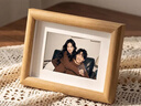 金隆兴相框摆台6寸原木色简约挂墙木质相框装裱结婚宝宝照片墙赠送卡纸 实拍图