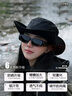 目丸登山防晒帽男款牛仔帽子爬山钓鱼遮阳渔夫男士户外用品太阳必备 升级12CM大帽檐【暗夜黑】 实拍图