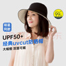 needsuvcut日本needs uvcut防晒帽防紫外线遮阳帽百搭户外帽子修饰脸型 【渔夫帽】黑色×米色附防风绳 实拍图
