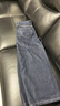 优衣库女装男装宽松廓形牛仔裤/弯刀镰刀裤子479000 482280 479000/69藏青色 24 /155/62A 实拍图
