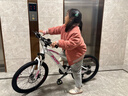 喜德盛青少年自行车童车中国风20/22寸铝架碟刹变速6-10男女孩山地车 22寸白/粉-23款 实拍图