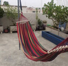 格术吊床户外单人防侧翻室内成人儿童露营秋千宿舍吊椅学生摇椅网床红 实拍图