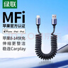 绿联【车载弹簧伸缩】适用苹果充电线快充数据线  USB to Lightning适用iPhone14/13/12/11手机 实拍图