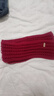 百搭韩版针织毛线红色围巾女2024圣诞冬季高级感新年礼物情侣围脖 针织围巾-酒红色-1个装-保暖 1 实拍图