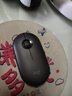 罗技（Logitech）时尚系列 PEBBLE鼠标 无线蓝牙鼠标 办公静音鼠标 女性鼠标对称鼠标 鹅卵石造型 石墨黑 实拍图