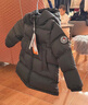 保姆鹅  【风墙】儿童羽绒服宝宝中长款护脸加厚外套保暖童装[NG2664] 炭黑 150 实拍图