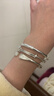 顺庆银楼S9999足银手镯女竹节手镯年轻款银镯子新款银饰送好友开学礼物 竹报平安银手镯约20克+证书 实拍图