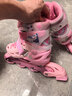 迪士尼（Disney）轮滑鞋儿童直排滑轮鞋男女童旱冰鞋闪光初学套装溜冰鞋礼物 实拍图