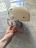 绿源新款电动车3C儿童头盔可爱卡通萌趣3-12岁宝宝男孩女孩安全头盔 小恐龙-卡其色-【短透镜】 【不带护耳】 实拍图