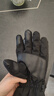 目丸保暖手套男女户外冬天骑行防寒风加绒厚触屏女防水冬季棉滑雪手套 4#雪花圆标黑色（拼色男款） 实拍图