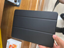 毕亚兹适用iPad Air1/2 9.7英寸保护套 苹果平板电脑5/6代通用保护壳轻薄防摔智能休眠三折支架PB13-黑色 实拍图