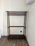 家逸衣帽架实木落地衣架卧室挂衣架可折叠衣架简约衣服架子榉木80cm 实拍图