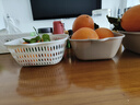 双层洗菜盆沥水篮水果盘吐骨碟客厅家用厨房洗水果篮子 圆角中号+大号灰白【2件套】 实拍图