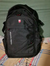 JINSHIWQ双肩包男大容量商务旅行背包登山书包电脑包黑色 升级加大号 实拍图