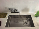 悍高（HIGOLD） 厨房水槽304不锈钢手工压纹大单槽家用台下洗菜盆家用洗碗槽水池 雅银75×43单槽【窄边款】 实拍图