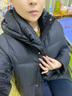 鸭鸭（YAYA）羽绒服女长款2024年冬季新款时尚休闲连帽加厚保暖外套XJ 黑色 M (160) 实拍图