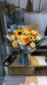 艾斯维娜鲜花速递向日葵混搭花束生日礼物全国同城配送 向日葵香槟韩式花束 实拍图