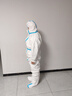 致尔康 防护服一次性连体连帽防粉尘 隔离衣防水养殖场喷漆工作服 蓝条连帽连脚套2XL 实拍图