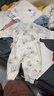 婧麒（JOYNCLEON）婴儿连体衣春秋无骨衣服春装空调服纯棉春款长袖和尚服外出服 咖色熊头+亲子熊 52cm 实拍图
