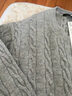 优衣库女装纽花圆领针织开衫/毛衣外套空调衫通勤秋冬新款481477 03 灰色 S 实拍图