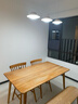 一格照明原木餐厅吊灯中古奶油风LED餐桌灯2025新款饭厅吧台广东中山灯具 全光谱_3头奶油白25CM三色变光 实拍图