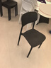 全品屋餐椅凳子塑料椅子办公椅靠背休闲椅书桌椅学习椅化【两把装】黑色 实拍图