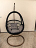 吊篮藤椅家用摇篮椅室内阳台吊椅庭院鸟巢掉吊兰双人秋千懒人吊床 【单人款】典雅黑麻花椅+坐垫 实拍图