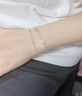 中国黄金（CHINA GOLD）S925银幸运四叶草双层手链女款轻奢小众手饰新年节生日礼物送女友 【今/次日达】四叶草双层手链 实拍图