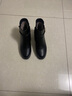 觅艳 妈妈鞋子软皮靴子女鞋棉鞋秋冬季中跟加绒女靴中年中老年皮鞋 黑色 加绒 36 实拍图