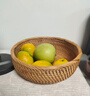 贞喜气 水果篮子藤编筐水果盘圆形客厅干果盘零食盘馒头筐手工编织托盘 中号 实拍图