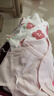 贝瑞加（Babyprints）宝宝上衣2件装纯棉婴儿半背衣A类新生儿护肚系带和尚服 粉59 实拍图