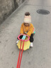 babycare儿童滑板车2-6岁二合一折叠童车重力转向宝宝可坐生日礼物 洛克黄 实拍图