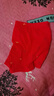 红豆男士内裤男纯棉抑菌大红本命年中腰平角裤4条装【骐骥红】 实拍图