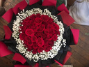 幽客玉品情人节鲜花速递红玫瑰花束表白送女友老婆生日礼物全国同城配送 33朵红玫瑰花束—女王款 实拍图